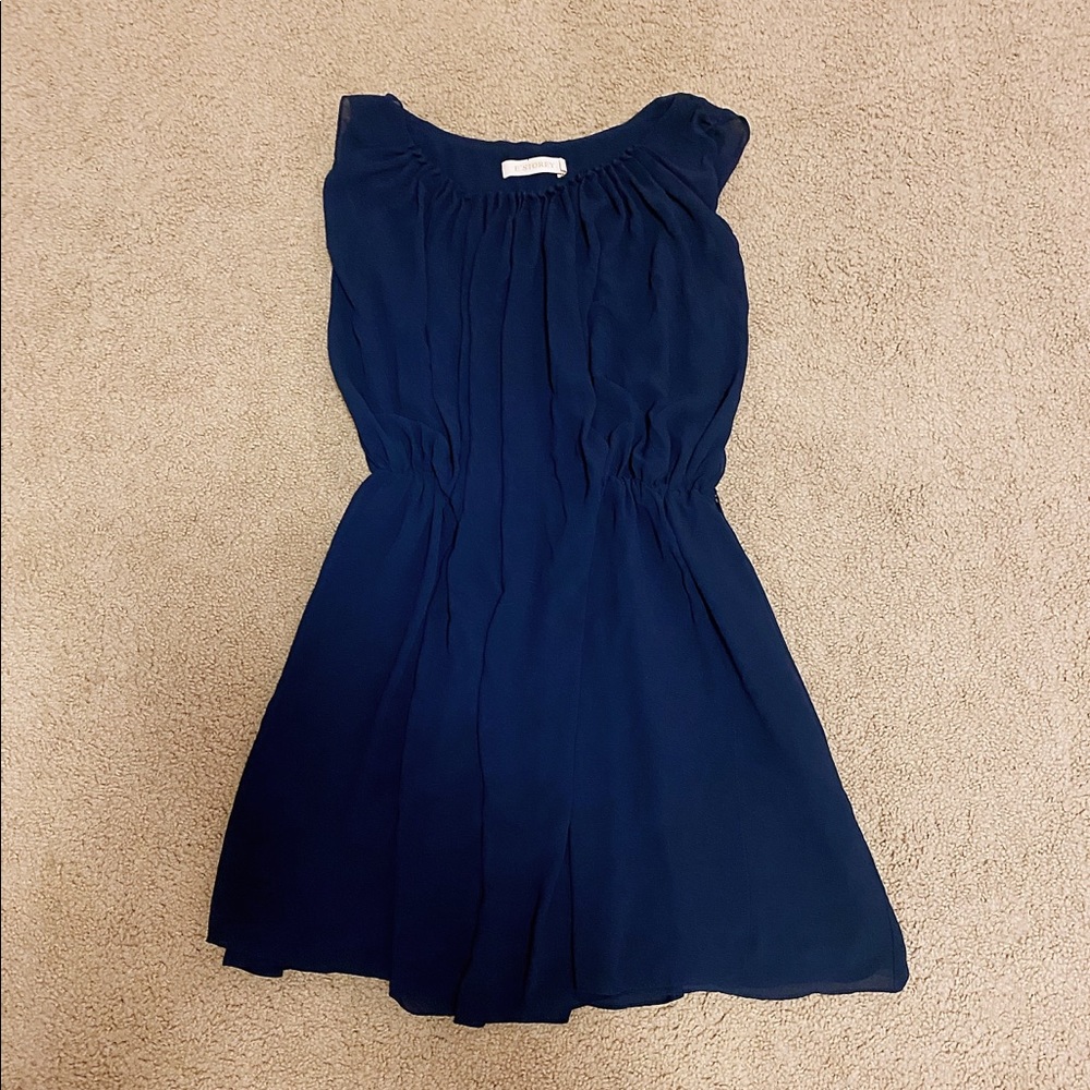Fit and Flare Dress Dark Blue Navy
